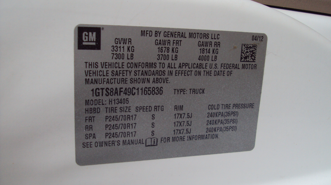 GMC Savana Cargo Van AWD 1500 135" 2012 GMC Savana Cargo Van AWD 1500 135" 2012