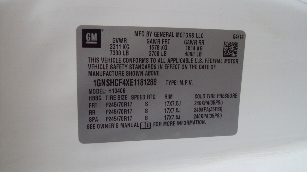 Chevrolet Express Passenger AWD 1500 135" LT 2014 Chevrolet Express Passenger AWD 1500 135" LT 2014