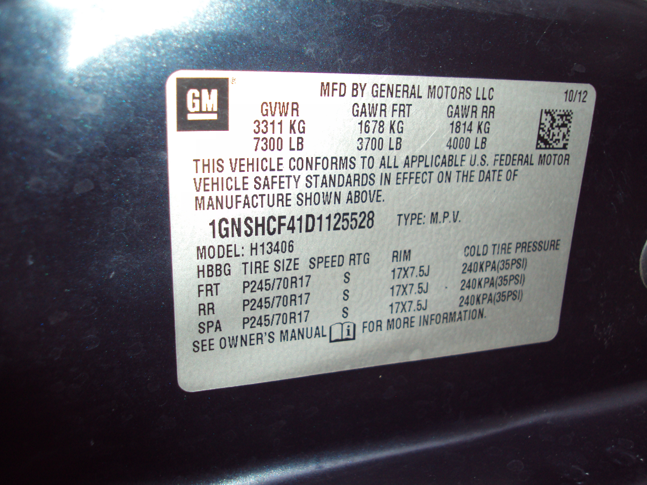 Chevrolet Express Passenger AWD 1500 135" LT 2013