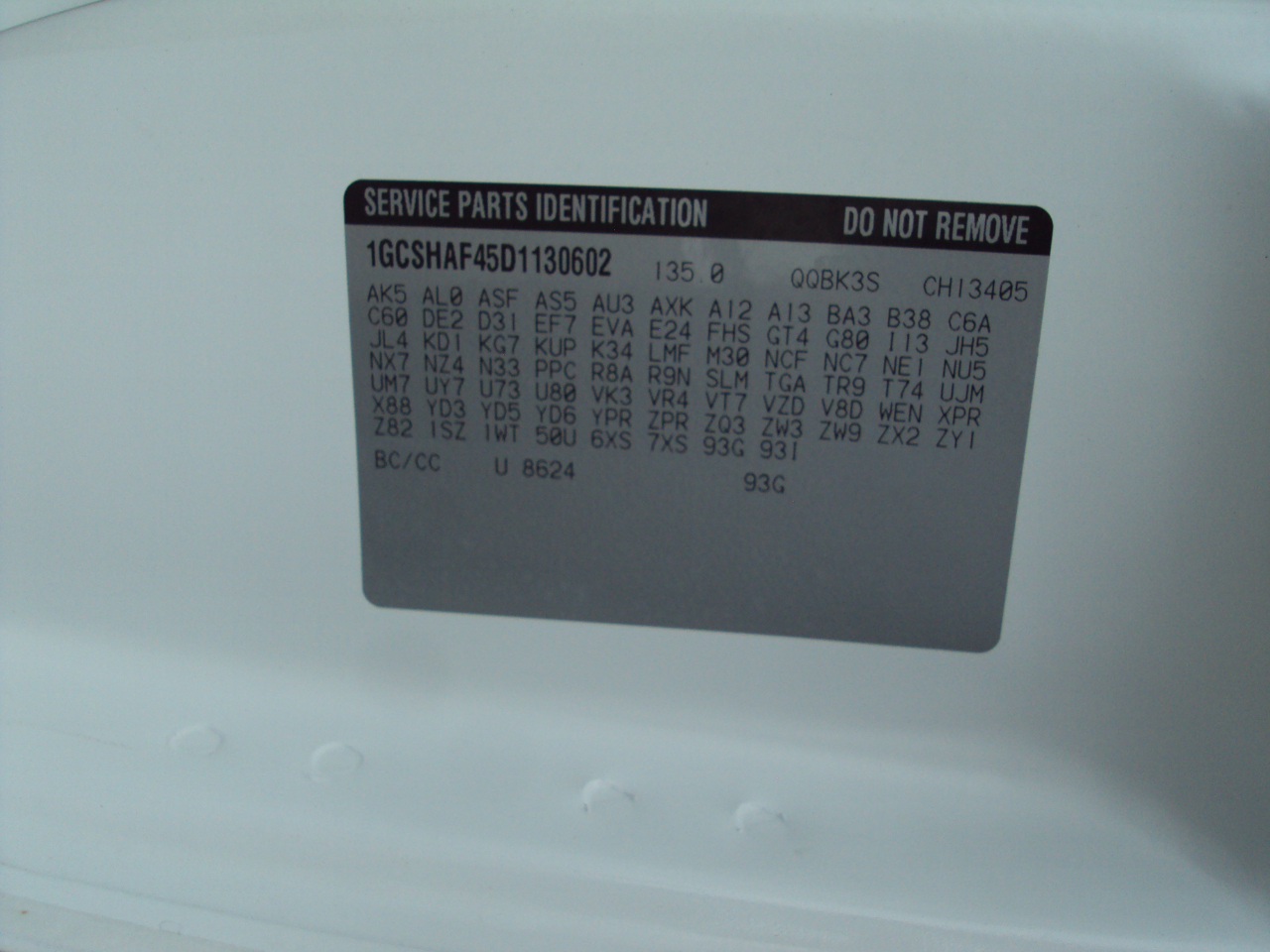 Chevrolet Express Cargo Van AWD 1500 135" 2013