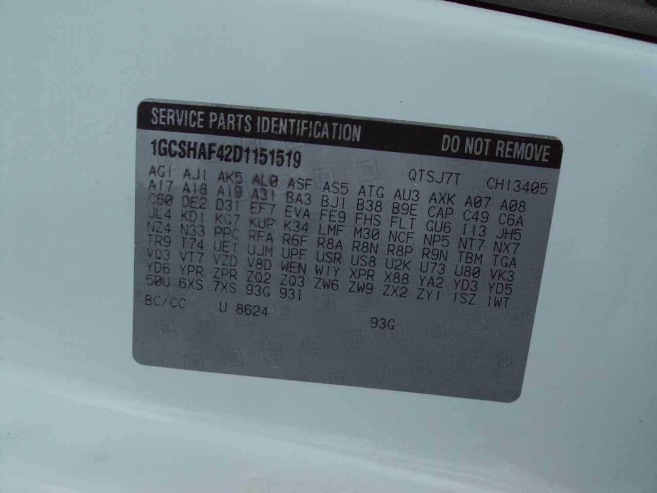 Chevrolet Express Cargo Van  2013