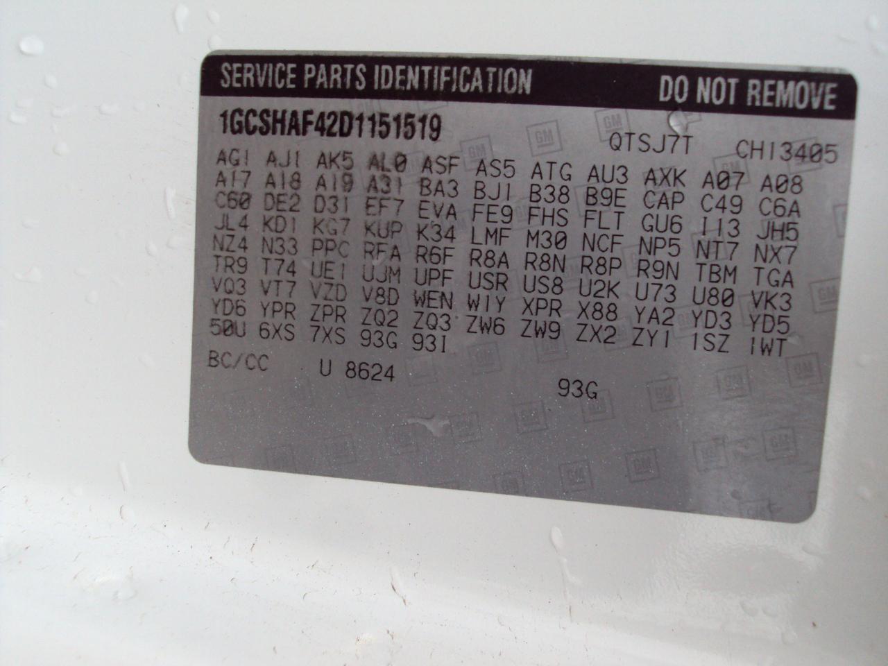 Chevrolet Express Cargo Van  2013