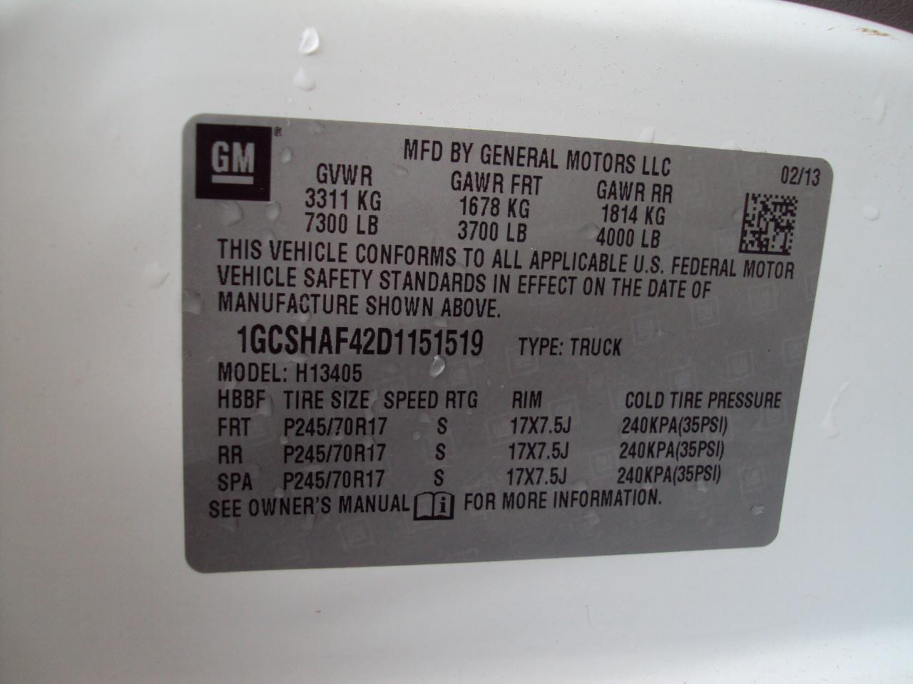Chevrolet Express Cargo Van  2013