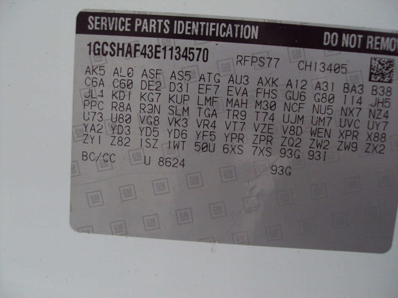 Chevrolet Express Cargo Van AWD 1500 135" 2014