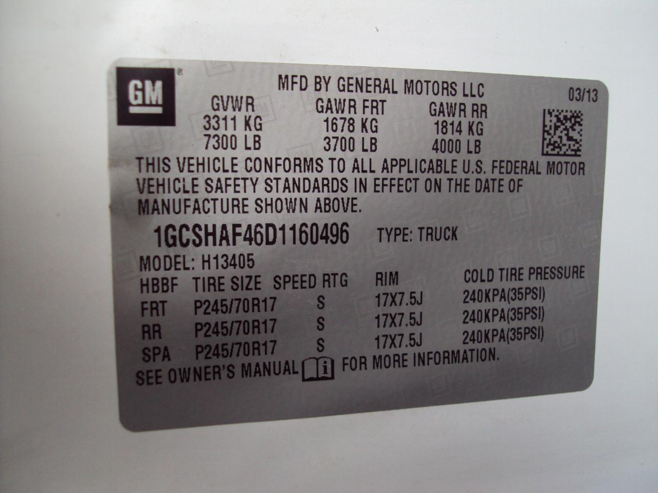 Chevrolet Express Cargo Van AWD 1500 135" 2013