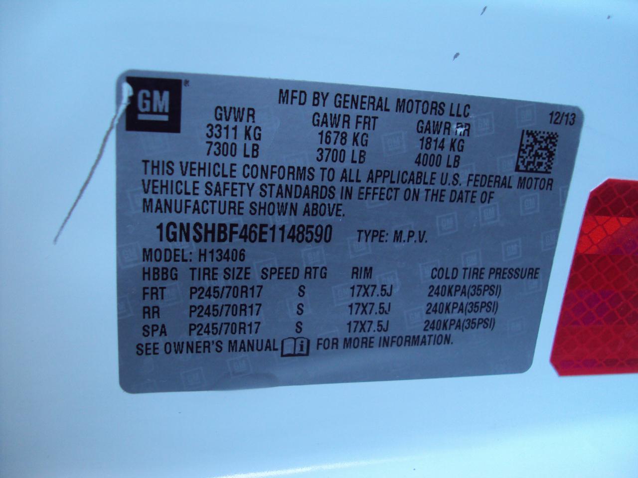 Chevrolet Express Passenger AWD 1500 135" LS 2014