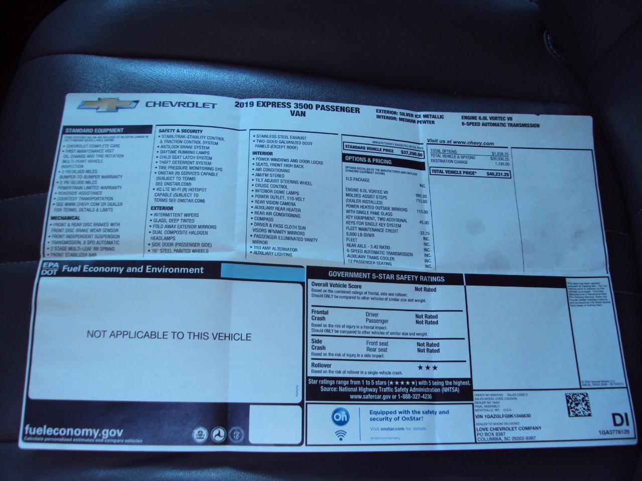 Chevrolet Express Passenger  2019