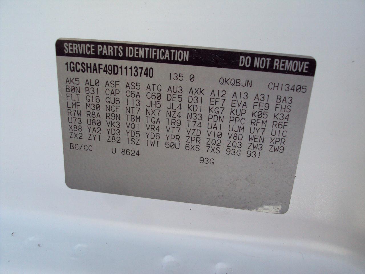 Chevrolet Express Cargo Van AWD 1500 135" 2013