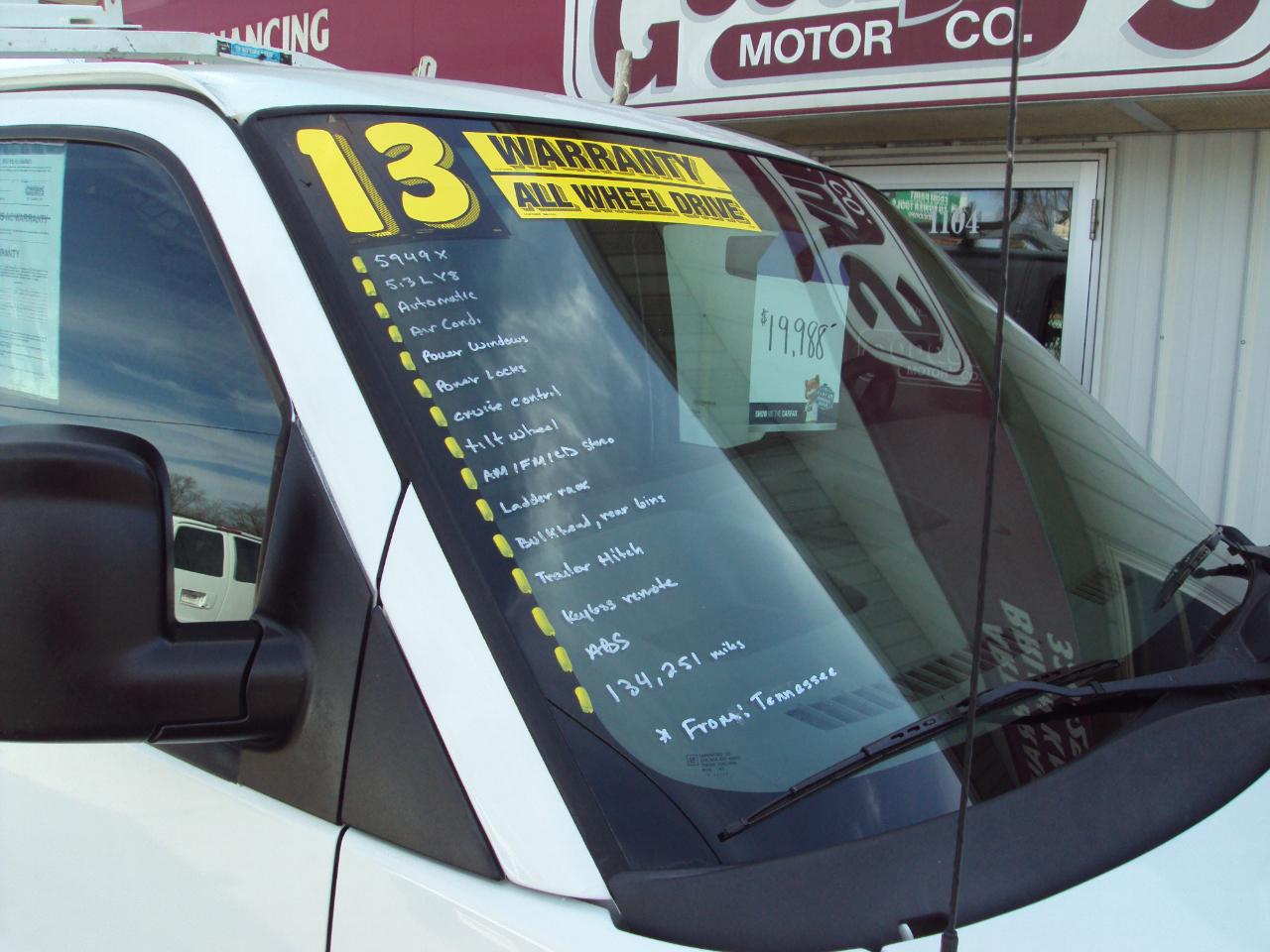 Chevrolet Express Cargo Van AWD 1500 135" 2013