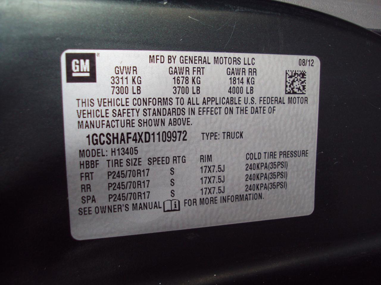 Chevrolet Express Cargo Van  2013