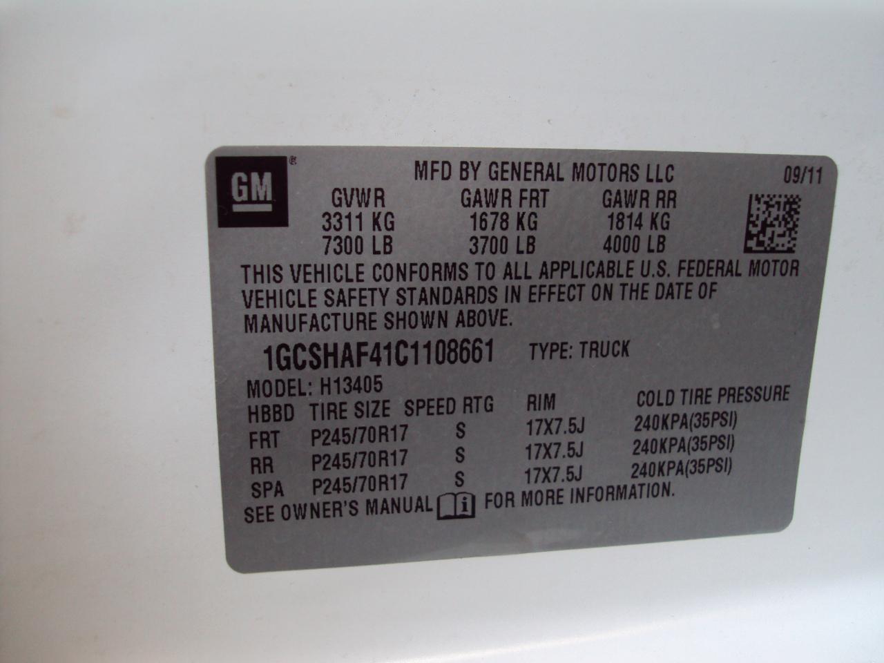 Chevrolet Express Cargo Van AWD 1500 135" 2012