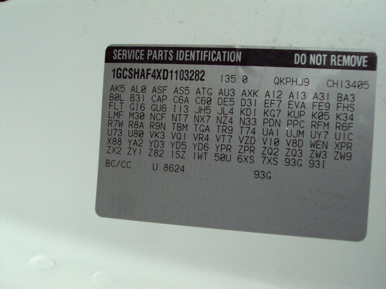 Chevrolet Express Cargo Van AWD 1500 135" 2013