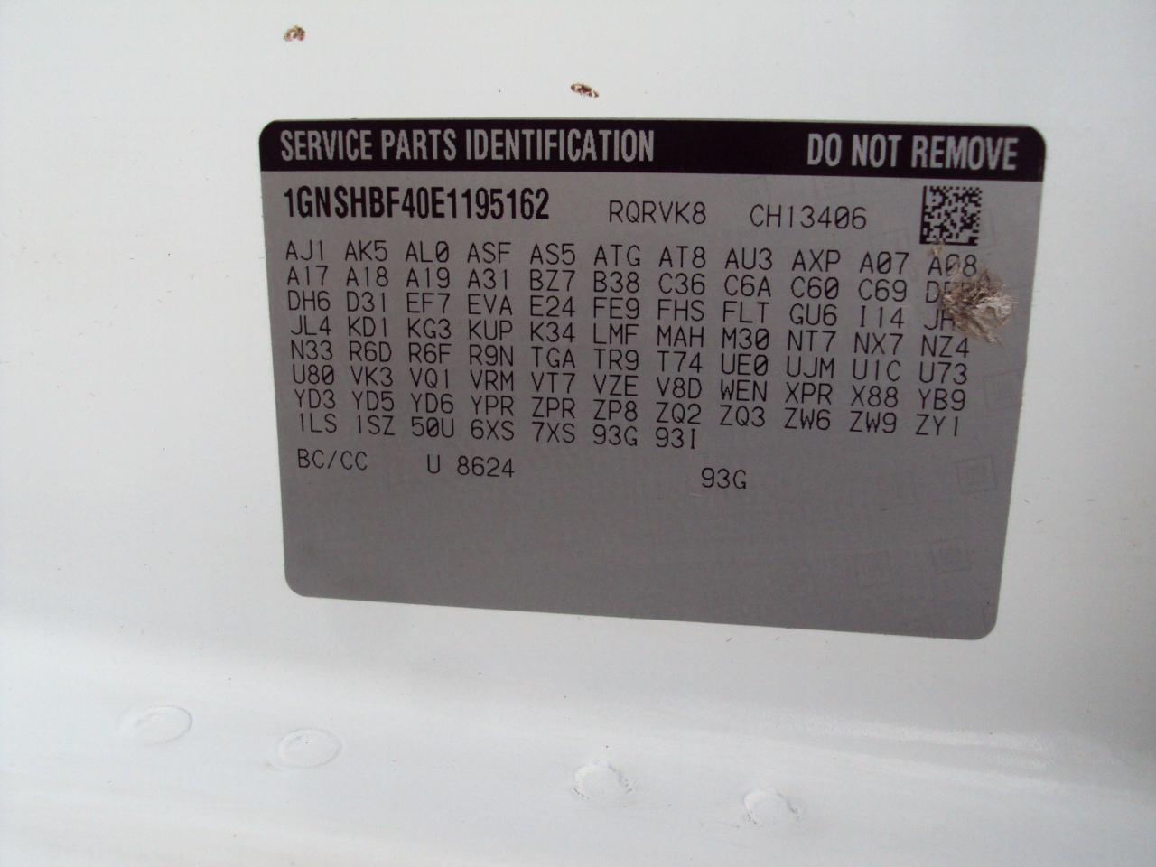 Chevrolet Express Passenger AWD 1500 135" LS 2014