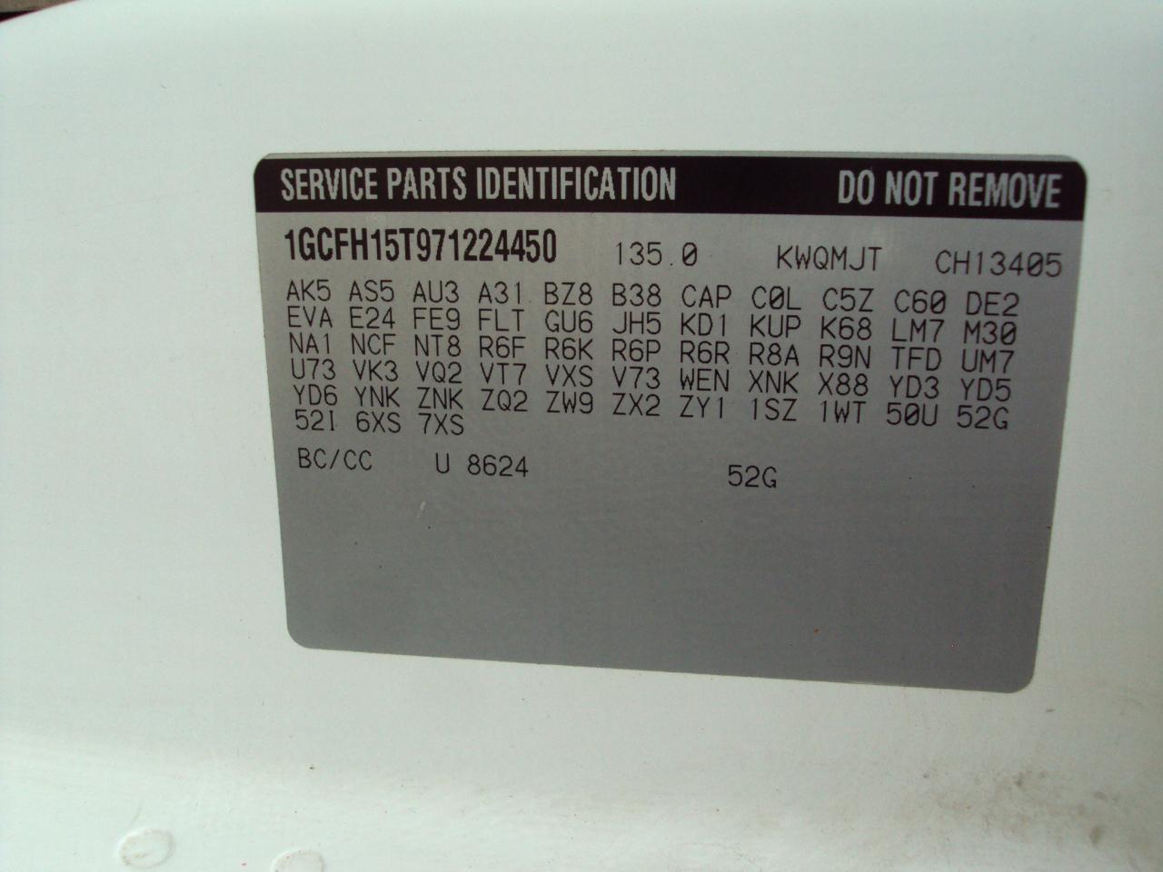 Chevrolet Express Cargo Van AWD 1500 135" 2007