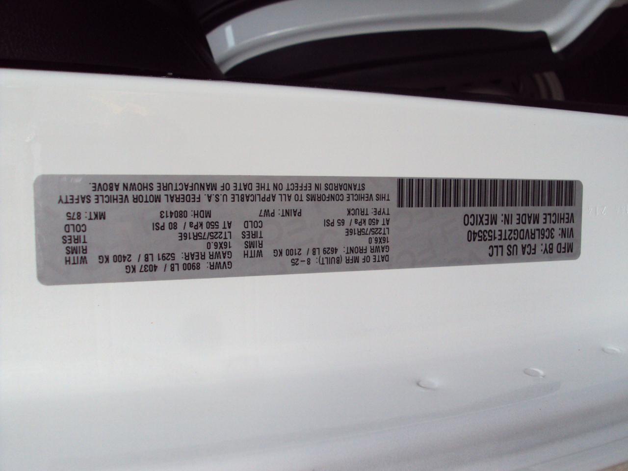 RAM ProMaster Cargo Van Tradesman 2500 High Roof 159" WB w/Pass Seat 2026
