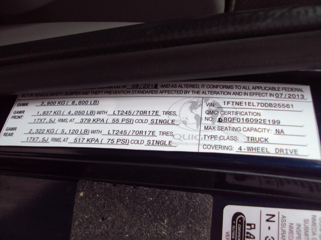 Ford Econoline Cargo Van  2013