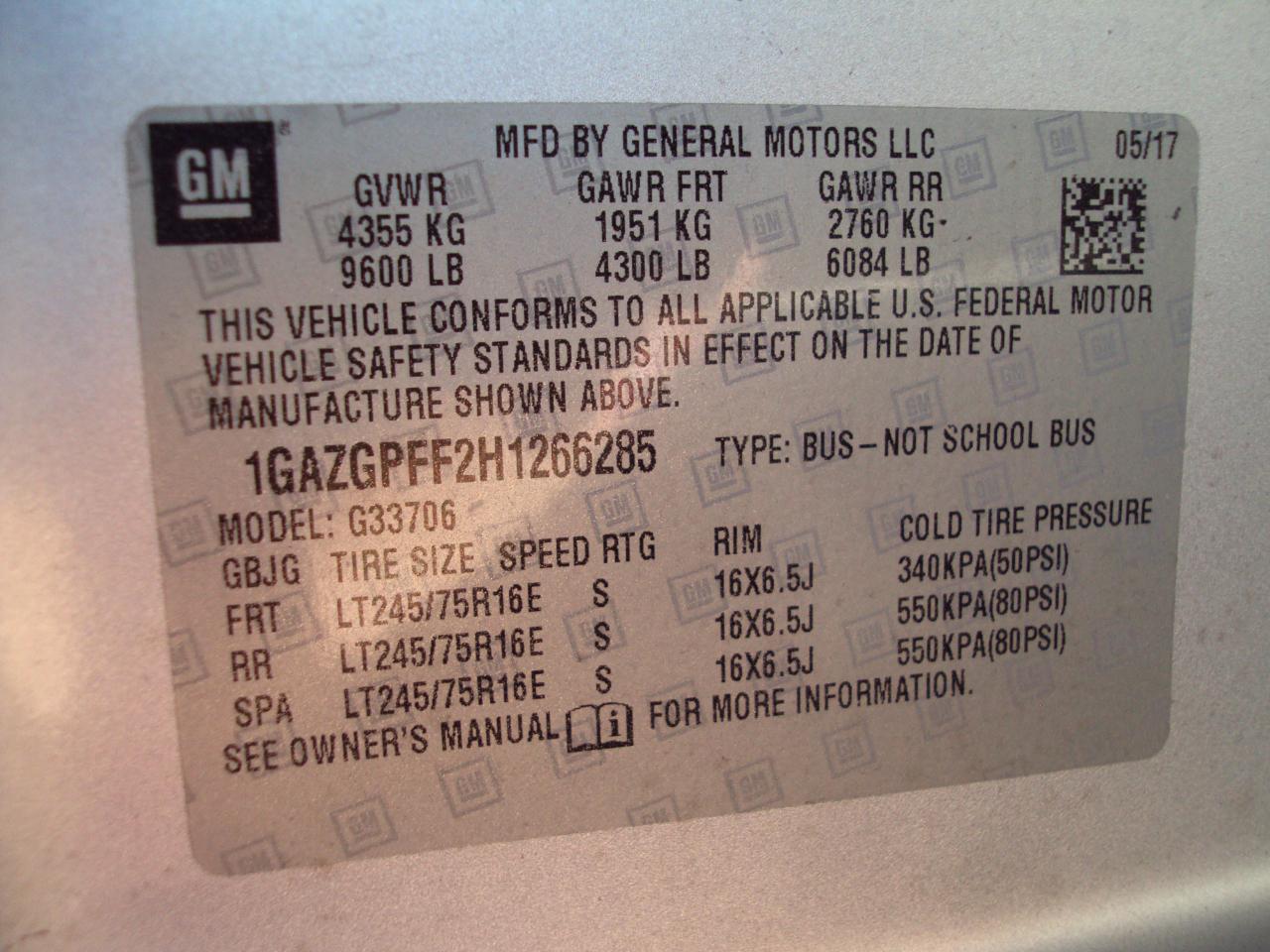 Chevrolet Express Passenger  2017
