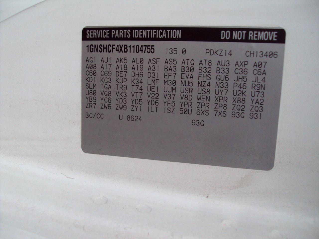 Chevrolet Express Passenger AWD 1500 135" 1LT 2011