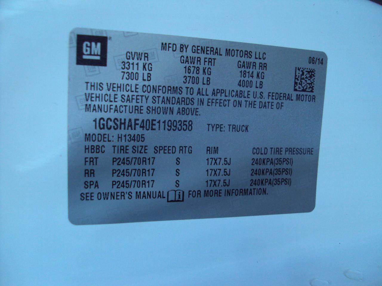 Chevrolet Express Cargo Van  2014