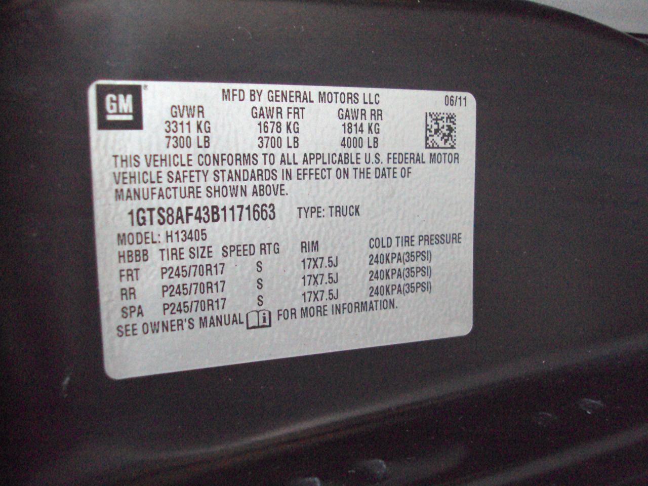 GMC Savana Cargo Van AWD 1500 135" 2011