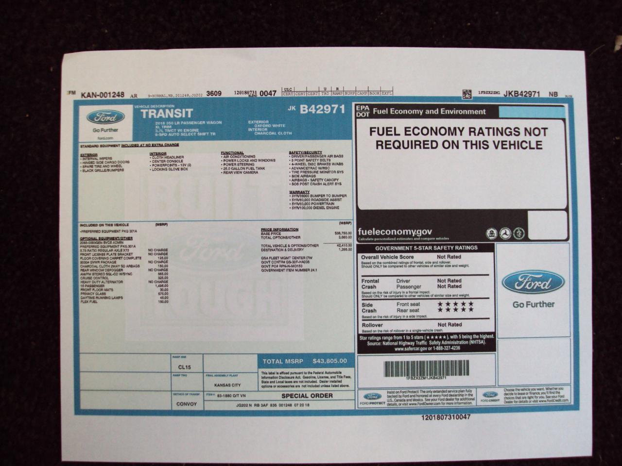 Ford Transit Passenger Wagon  2018
