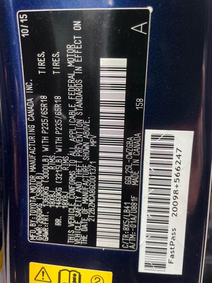 Lexus RX 350 AWD 4dr 2016