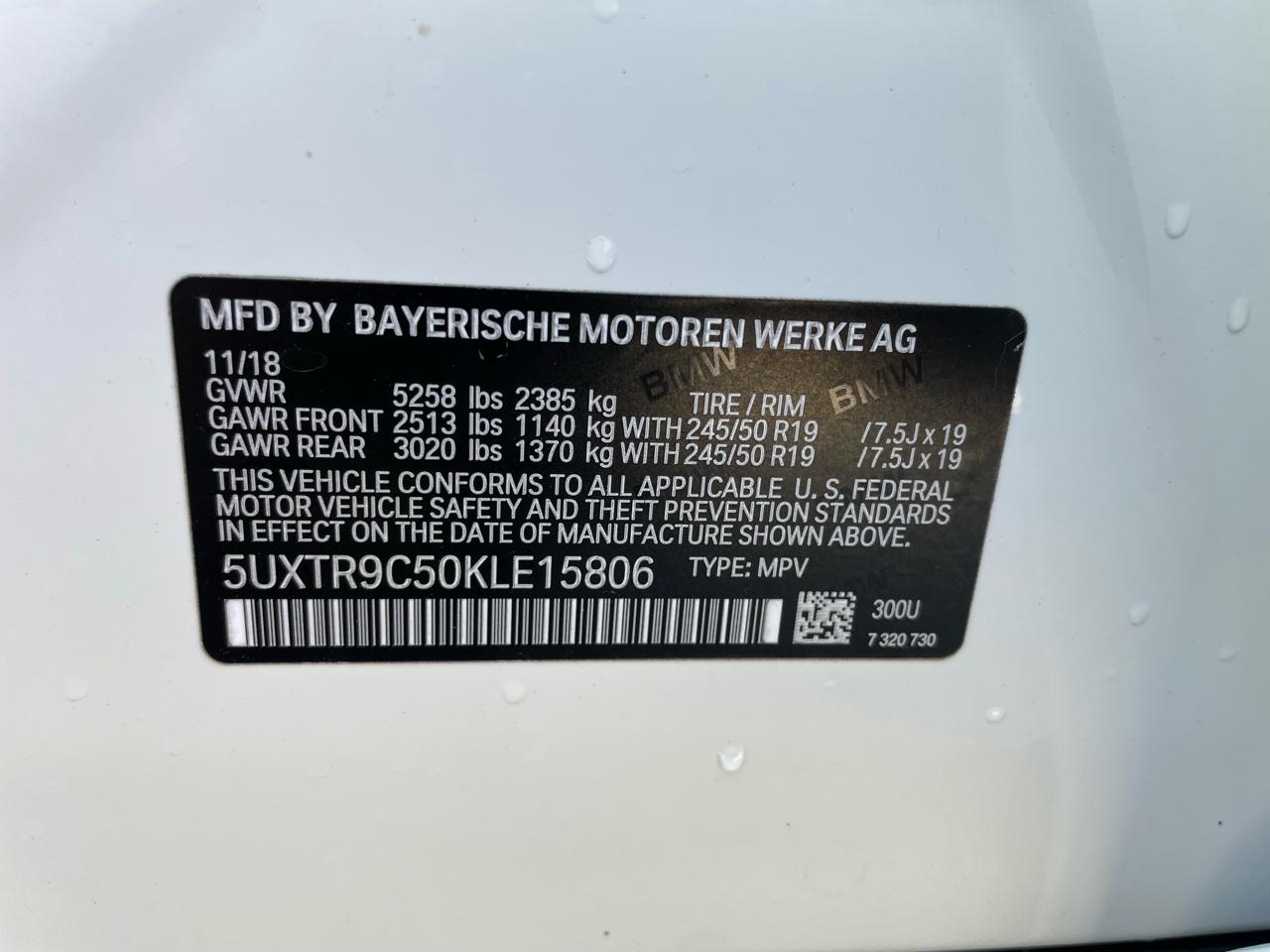 BMW X3 xDrive30i Sports Activity Vehicle 2019