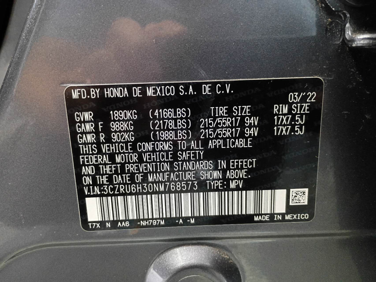 2022 Honda HR-V LX photo 23