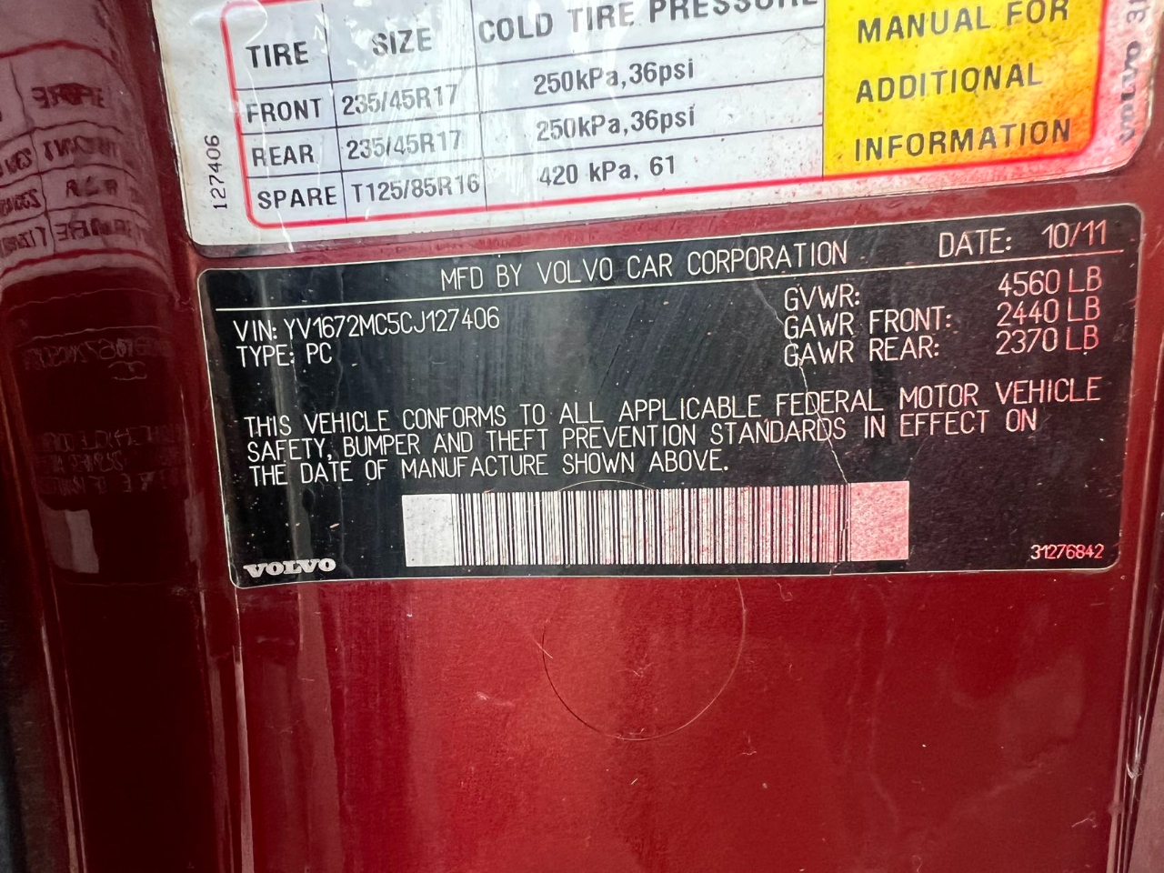 Volvo C70 T5 2012 Volvo C70 T5 2012