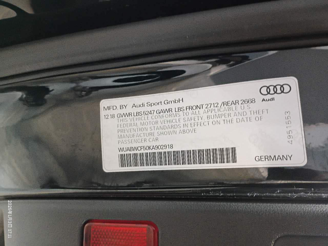 Audi RS5 quattro Premium Plus Sportback 2019