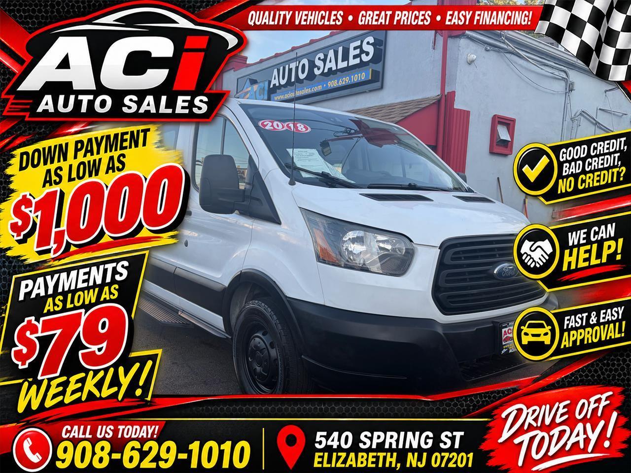 White 2018 Ford Transit Passenger Van Rear-Wheel Drive Automatic