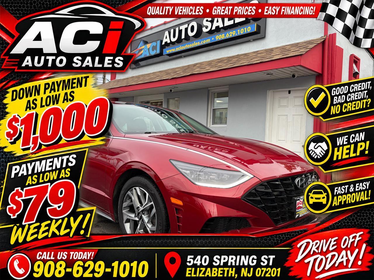 Red 2023 Hyundai Sonata Sedan Front-Wheel Drive Automatic