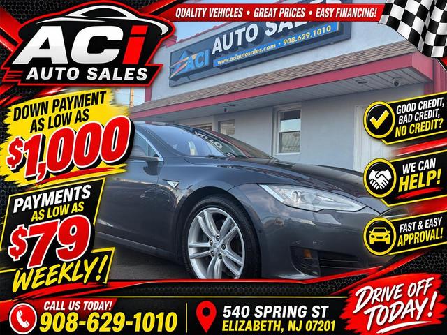 Gray 2015 Tesla Model S Sedan All-Wheel Drive Automatic