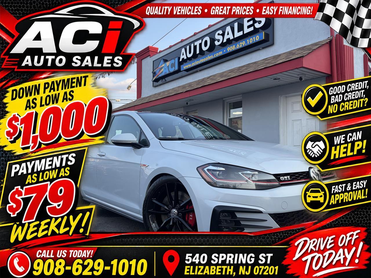 White 2018 Volkswagen Golf GTI Hatchback Front-Wheel Drive Automatic