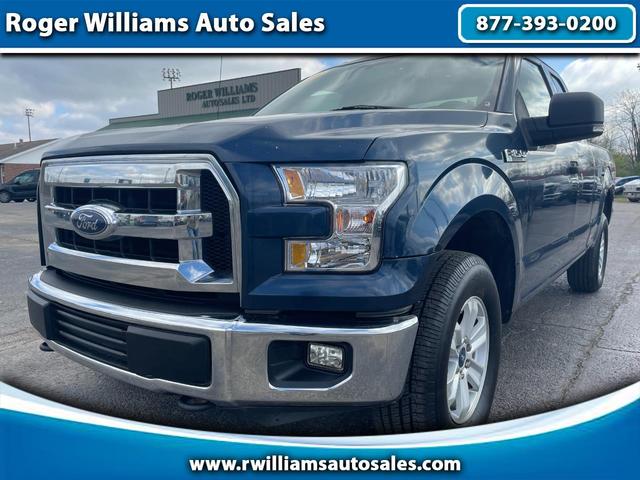 Blue 2015 Ford F-150 XLT SuperCab 4WD Pickup Truck Four-Wheel Drive Automatic