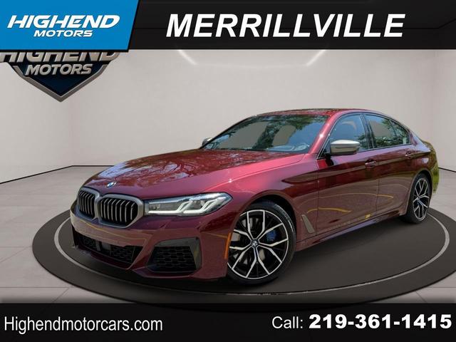 Red (Maroon) 2022 BMW 5 Series M550i xDrive AWD Sedan All-Wheel Drive Automatic