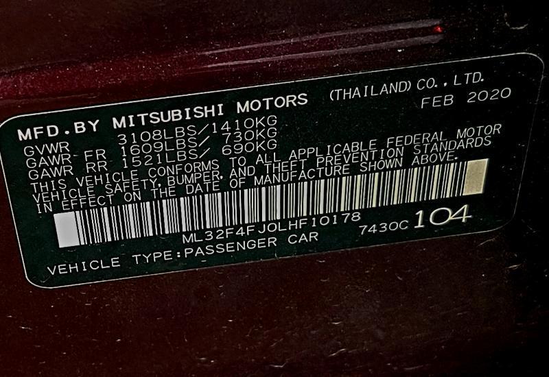 Mitsubishi Mirage G4 SE 2020