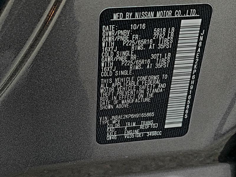 Nissan Quest SV 2017