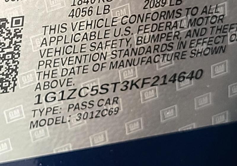 Chevrolet Malibu 1FL 2019