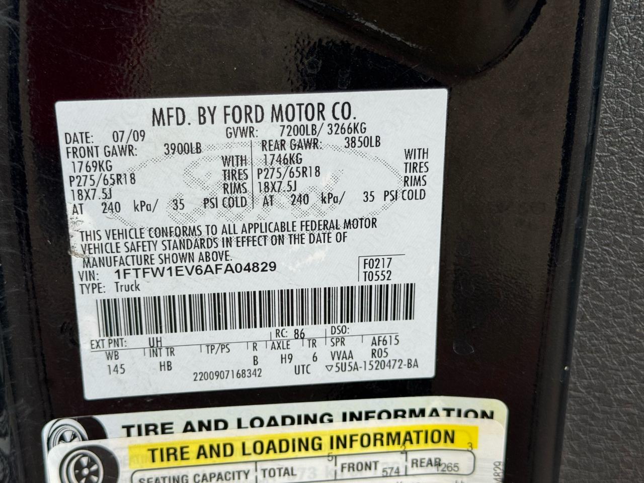 Ford F-150 Lariat SuperCrew 6.5-ft. Bed 4WD 2010