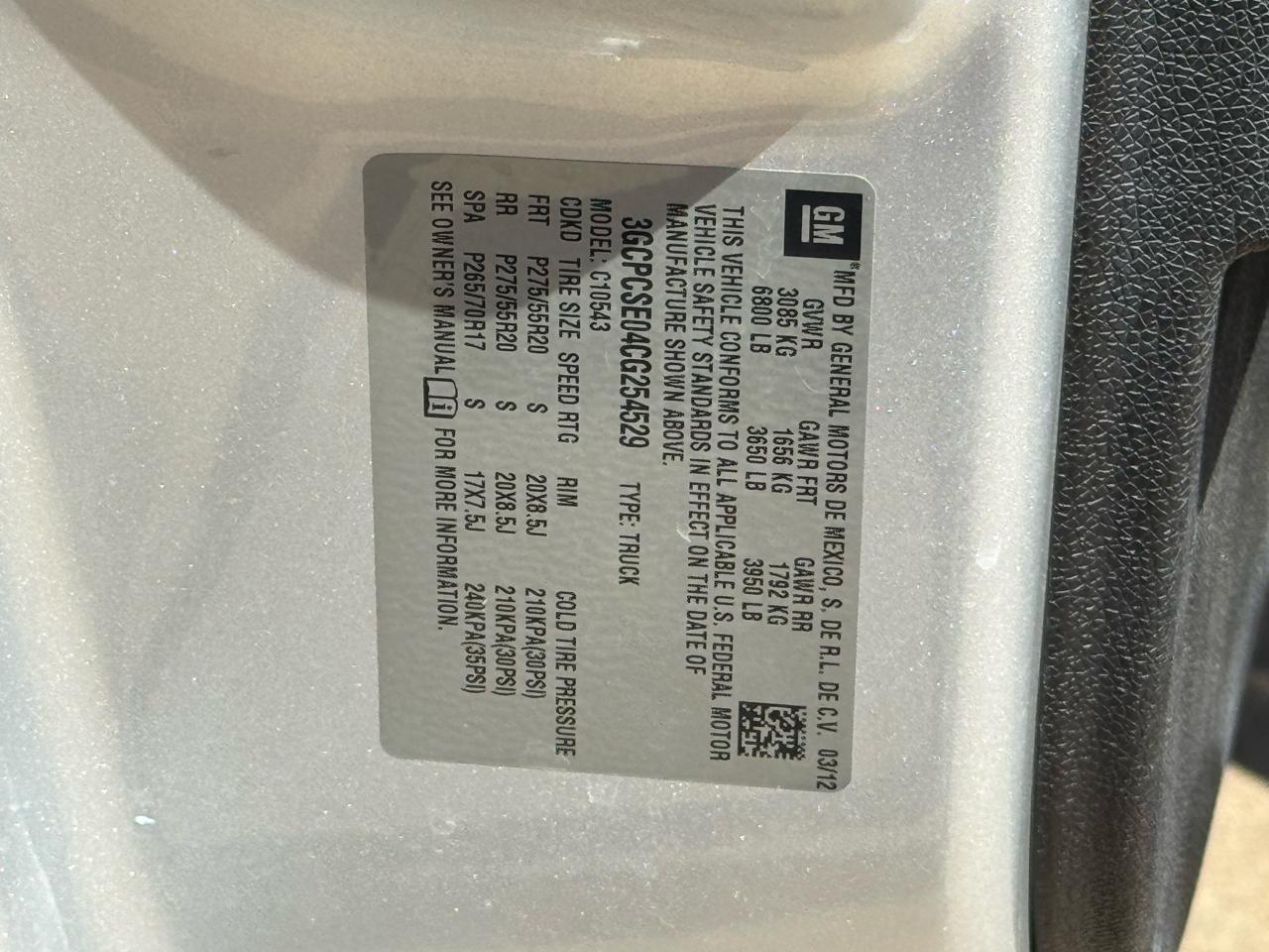 Chevrolet Silverado 1500 LT Crew Cab 2WD 2012