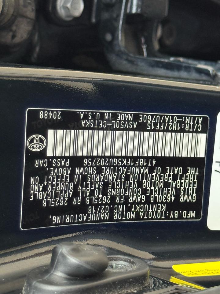 Toyota Camry XLE 2016