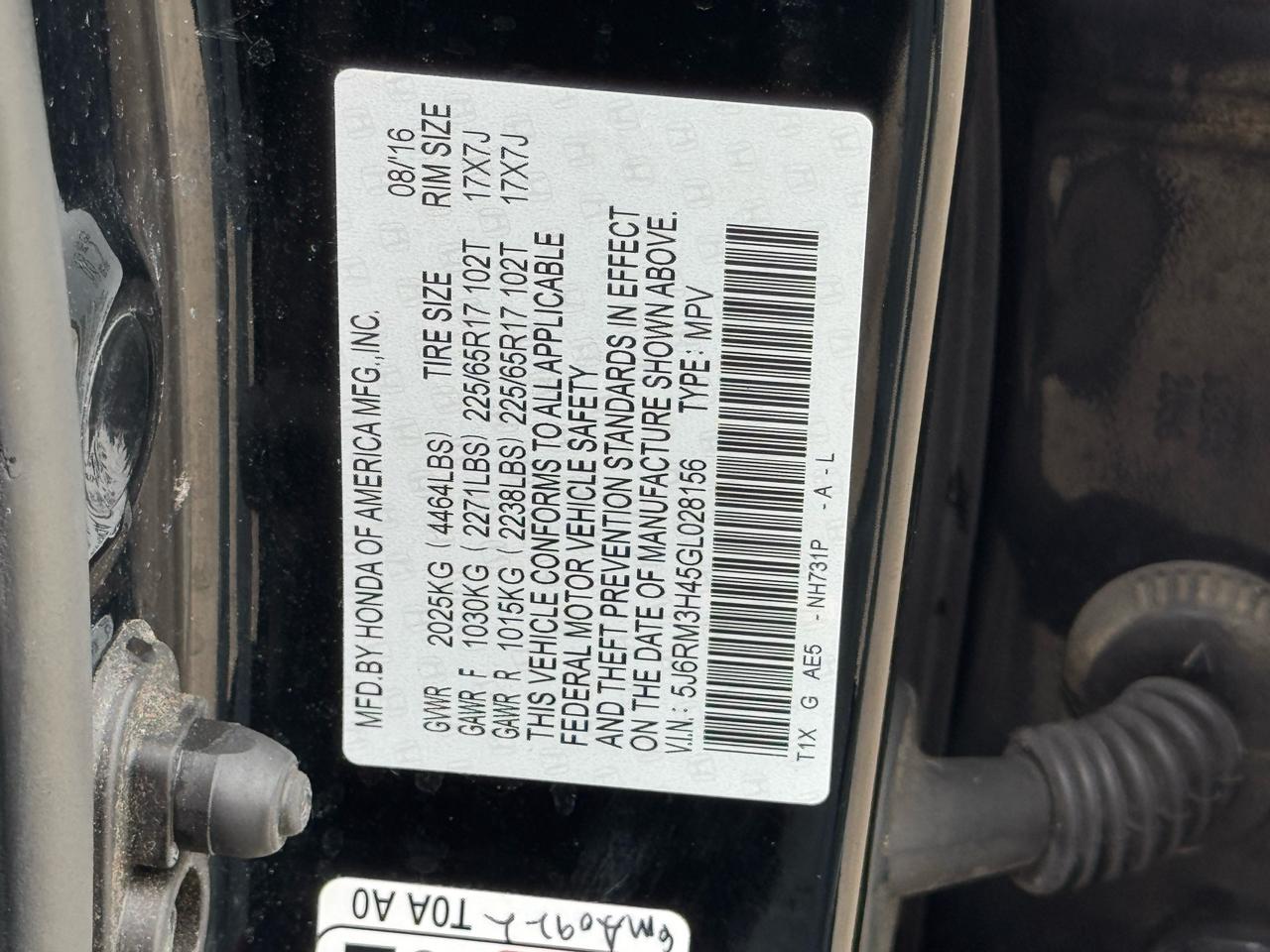 Honda CR-V SE 2WD 2016