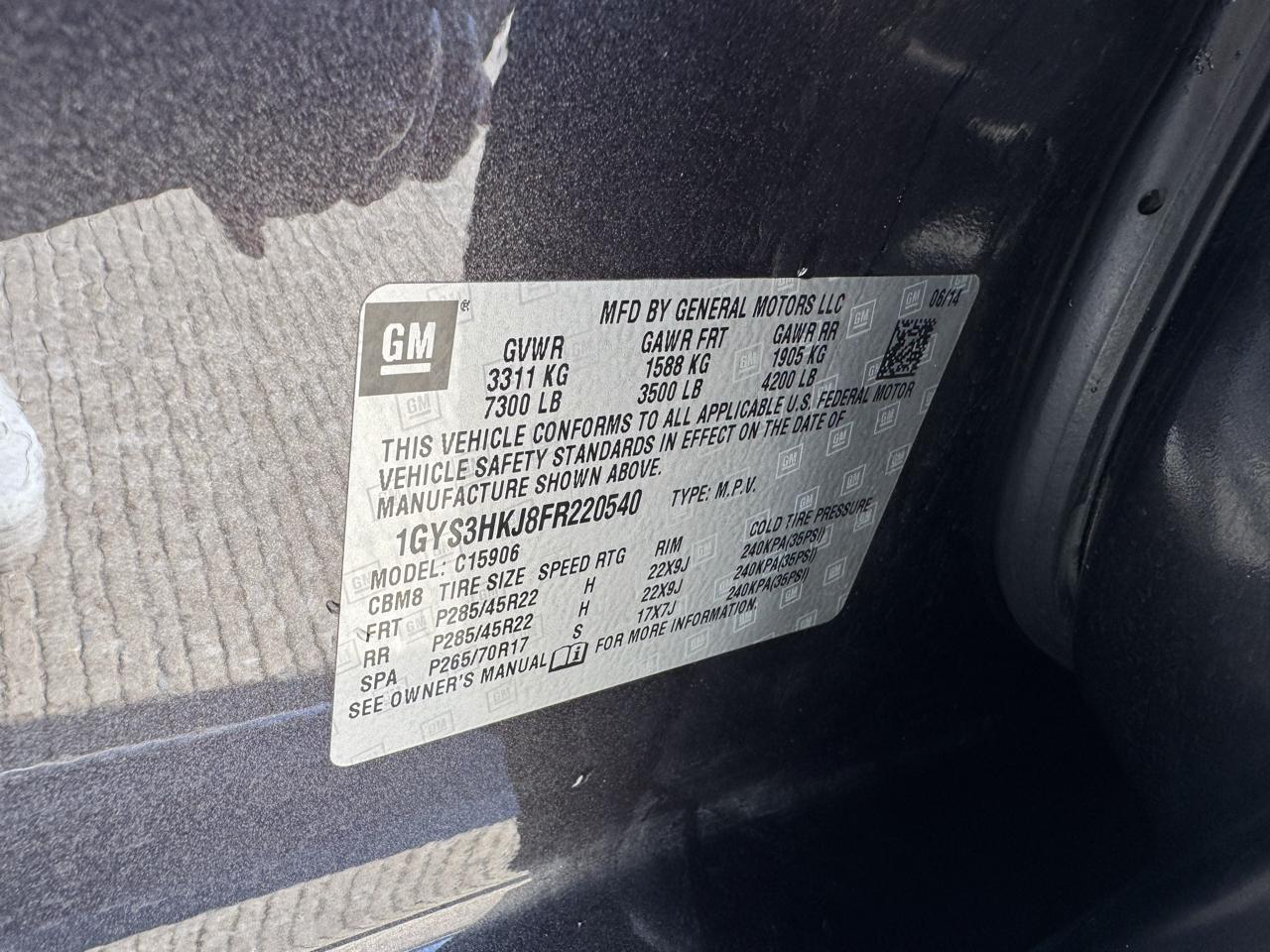 Cadillac Escalade ESV 2WD Luxury 2015