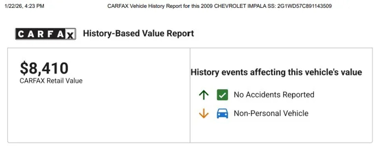 Chevrolet Impala  2009