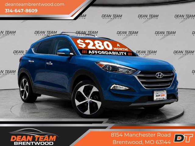 Blue 2018 Hyundai Tucson SUV / Crossover All-Wheel Drive 7-Speed Automatic