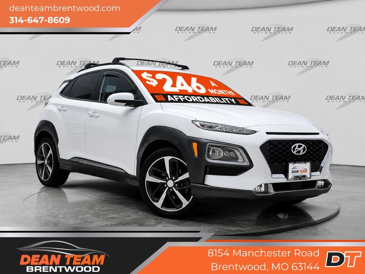 White 2020 Hyundai Kona SUV / Crossover All-Wheel Drive 7-Speed Automatic