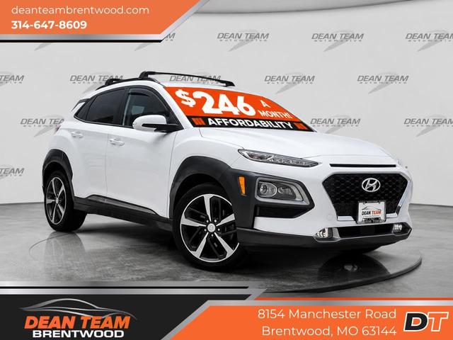 White 2020 Hyundai Kona SUV / Crossover All-Wheel Drive 7-Speed Automatic