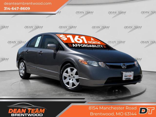 Gray 2008 Honda Civic Sedan Front-Wheel Drive 5-Speed Automatic