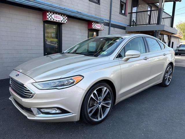 white gold 2017 Ford Fusion Titanium AWD Sedan All-Wheel Drive Automatic